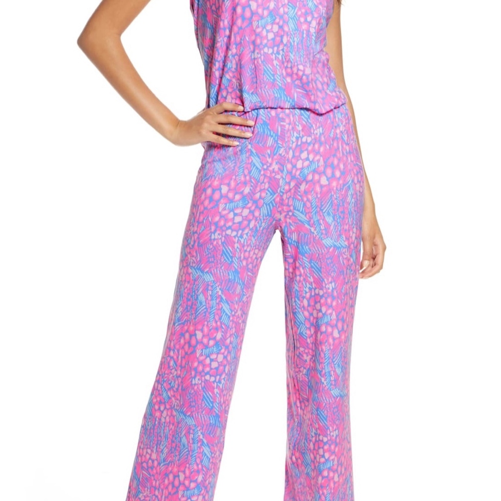 NWT Lilly Pulitzer Bowen Jumpsuit XS pink sorbet - Picture 3 of 7